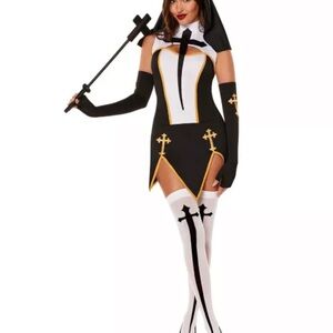 Kids Nun Costume with Cross Details